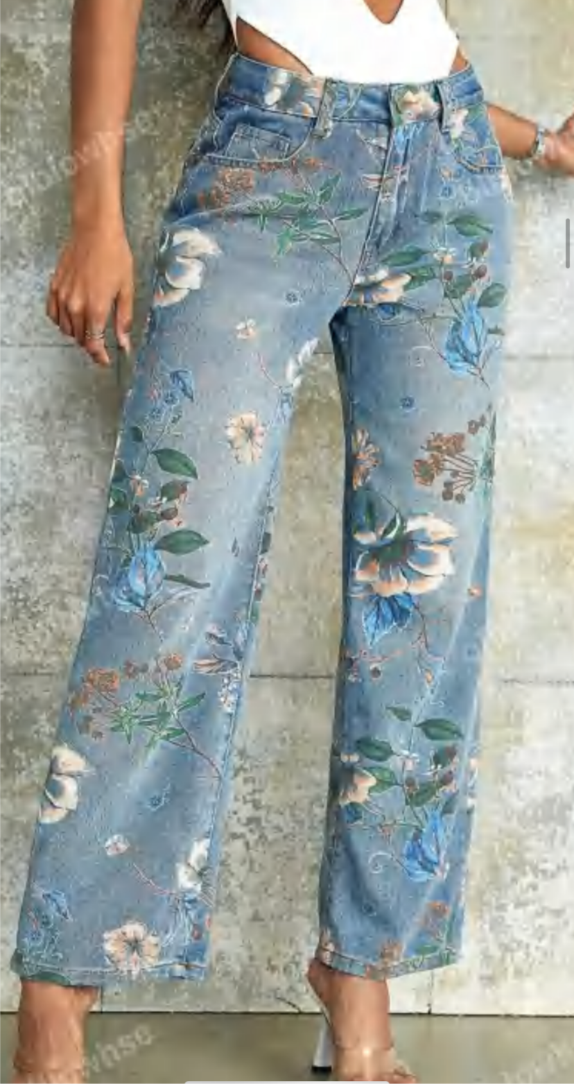 Jeans floral y diseños